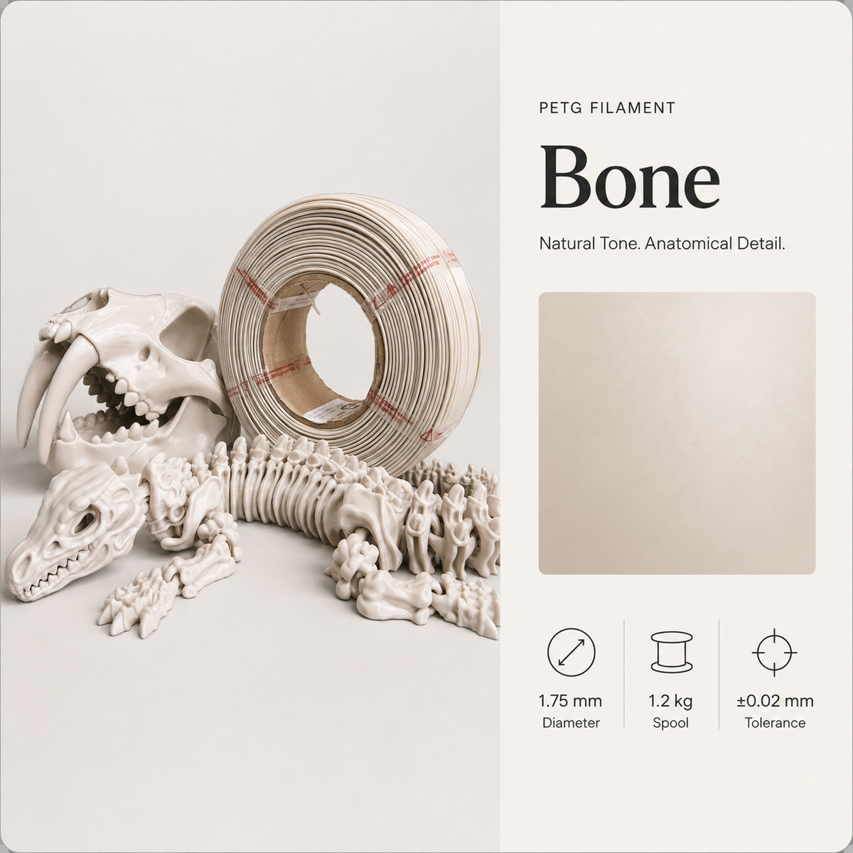 Everyday Essential PETG 3D Filament 1.75mm - Classic Finish (1KG)