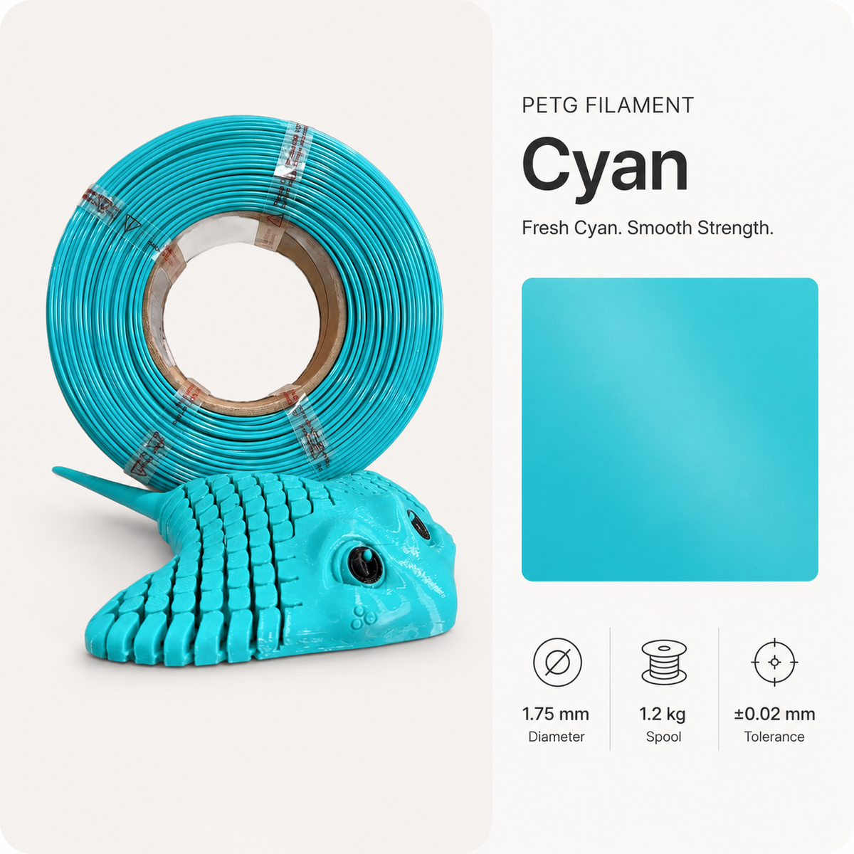 Everyday Essential PETG 3D Filament 1.75mm - Classic Finish (1KG)