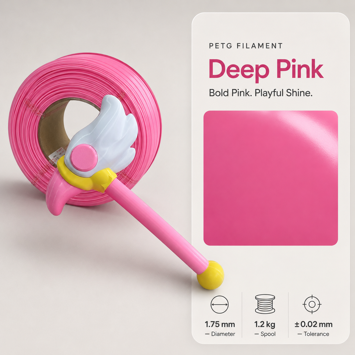 Everyday Essential PETG 3D Filament 1.75mm - Classic Finish (1KG)