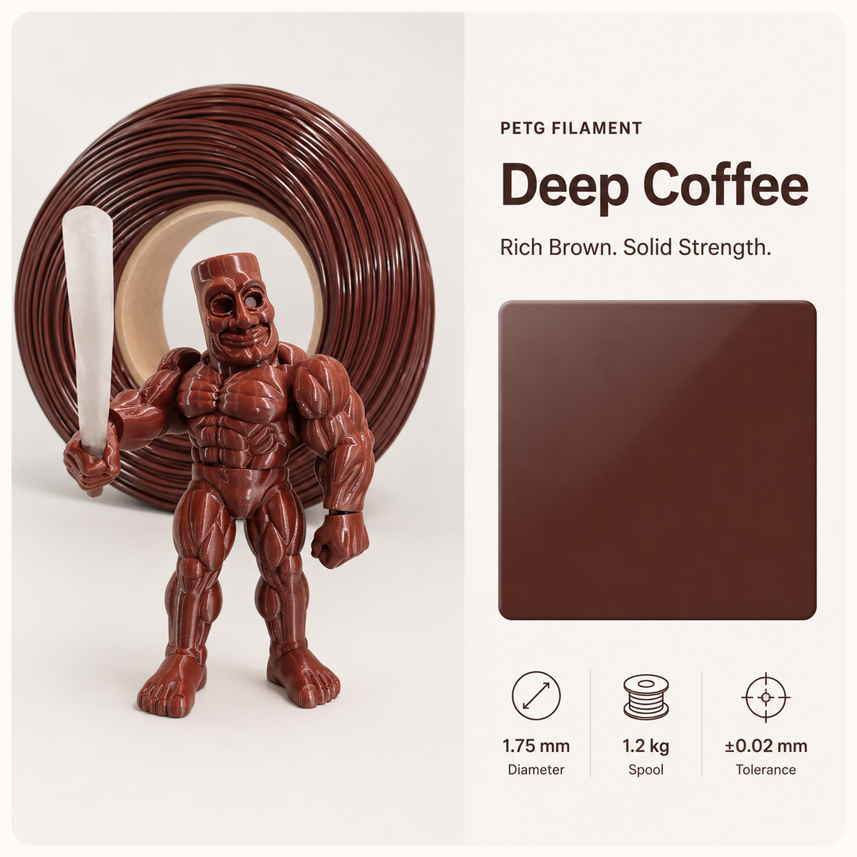 Everyday Essential PETG 3D Filament 1.75mm - Classic Finish (1KG)