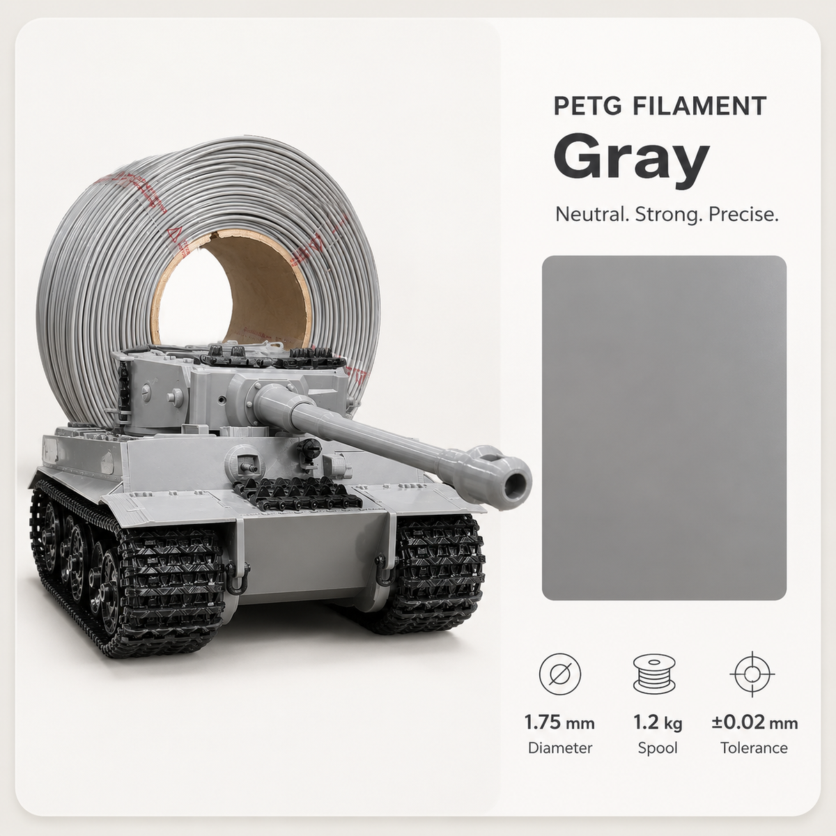 Everyday Essential PETG 3D Filament 1.75mm - Classic Finish (1KG)
