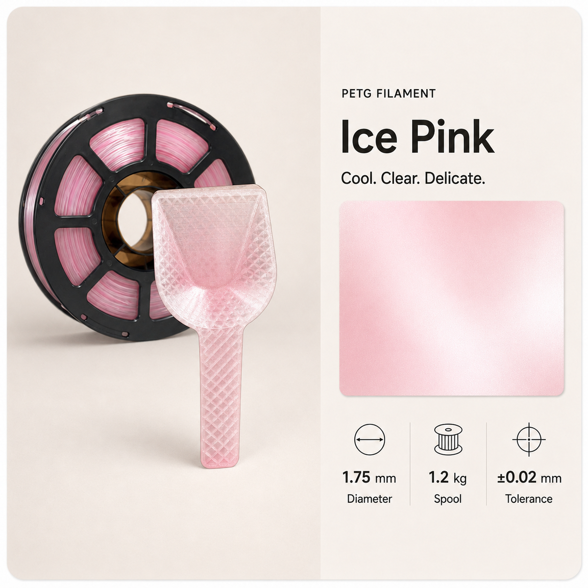 Premium PETG 3D Filament 1.75mm - Dual-Color Crystal Finish (1KG)
