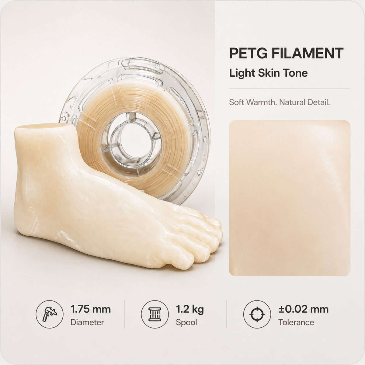 Everyday Essential PETG 3D Filament 1.75mm - Classic Finish (1KG)