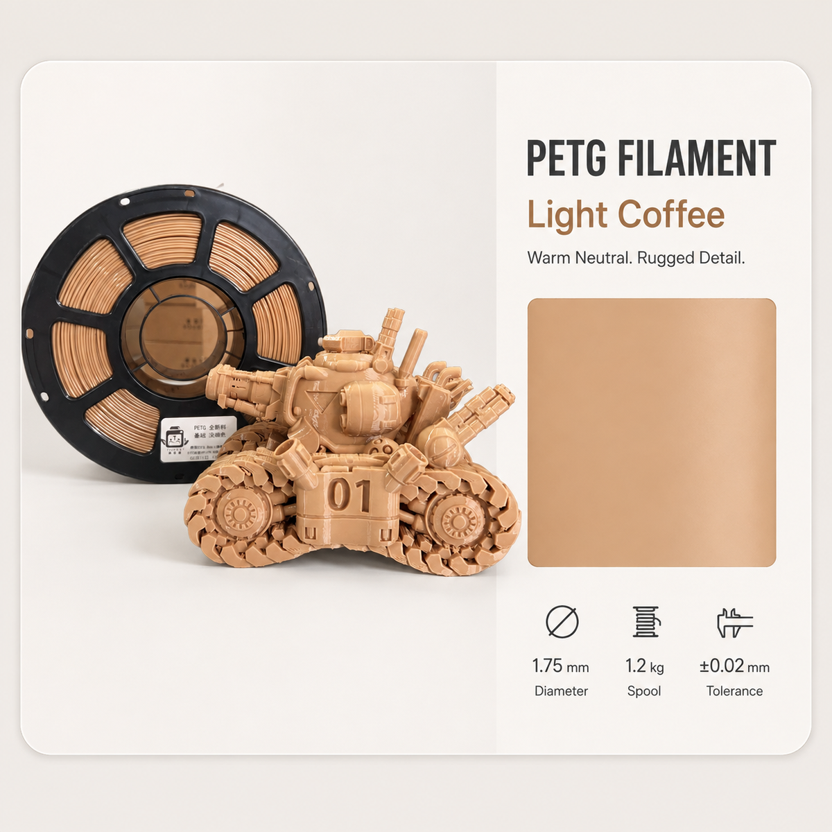 Everyday Essential PETG 3D Filament 1.75mm - Classic Finish (1KG)