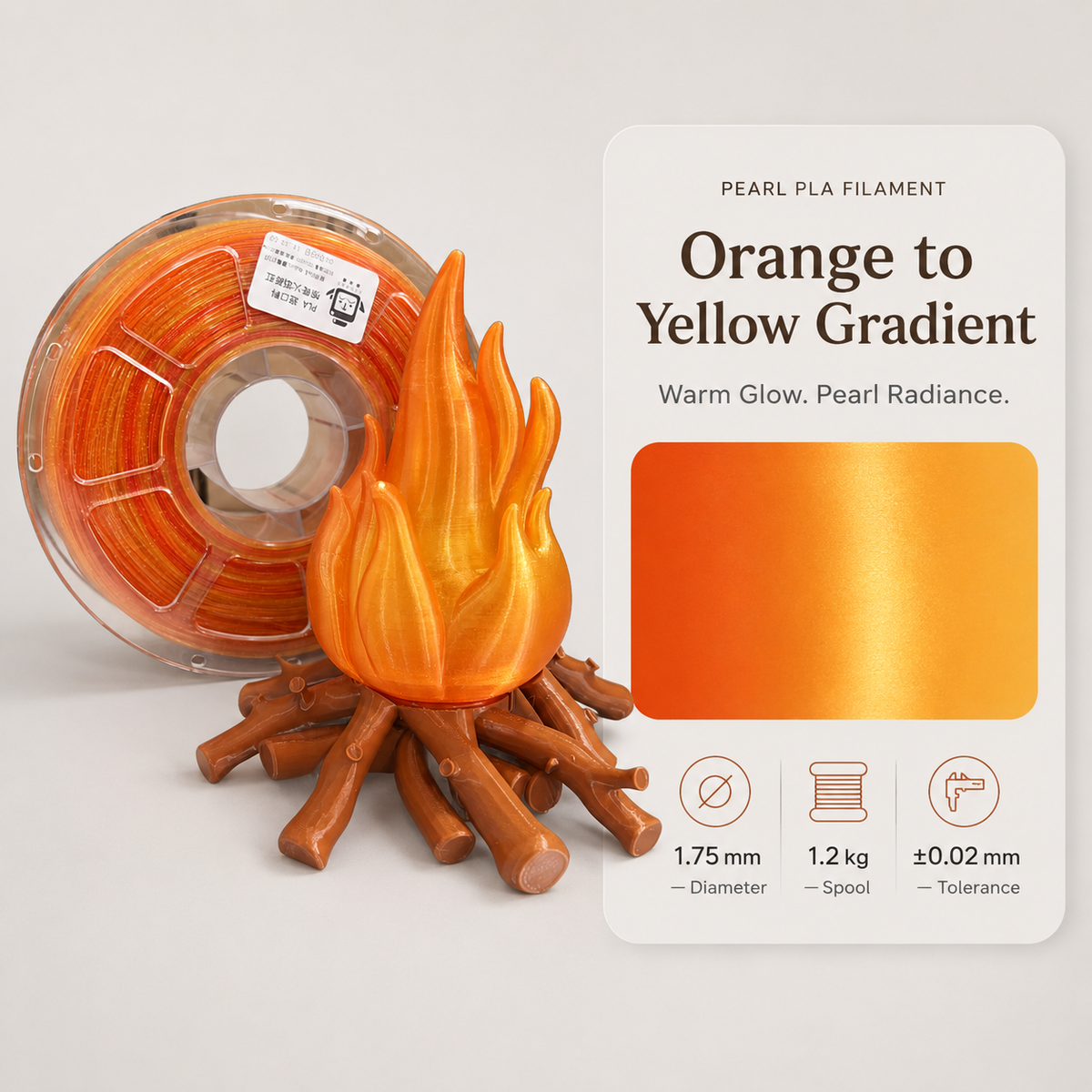 Premium PLA 3D Filament 1.75mm - Dual-Color Finish (1KG)