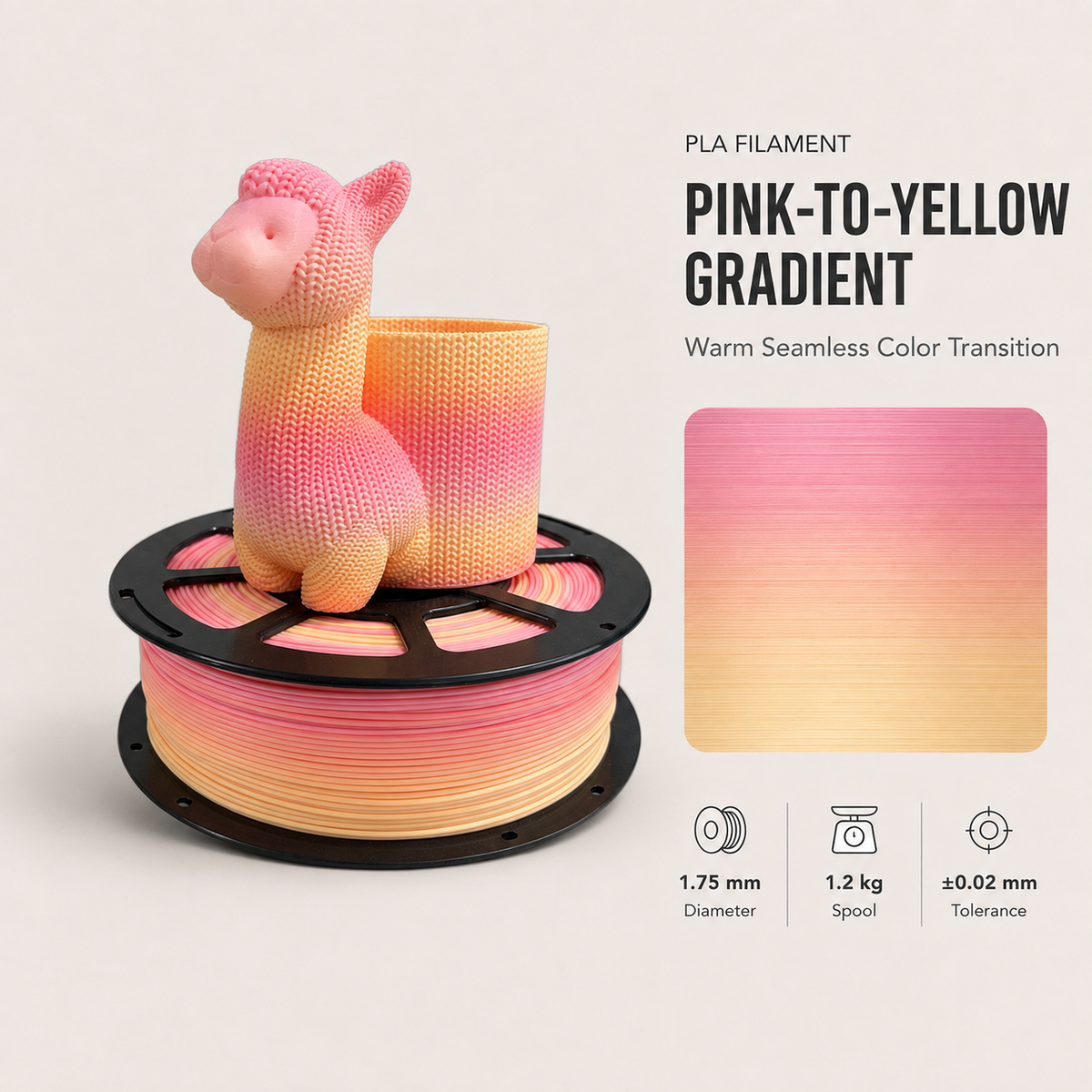 Premium PLA 3D Filament 1.75mm - Dual-Color Finish (1KG)