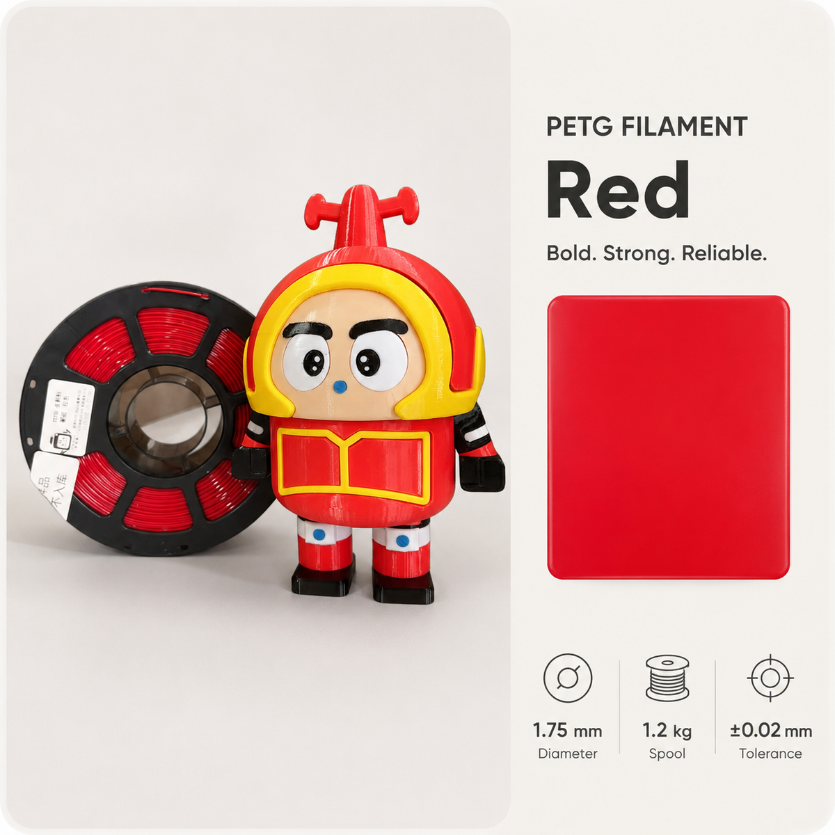 Everyday Essential PETG 3D Filament 1.75mm - Classic Finish (1KG)