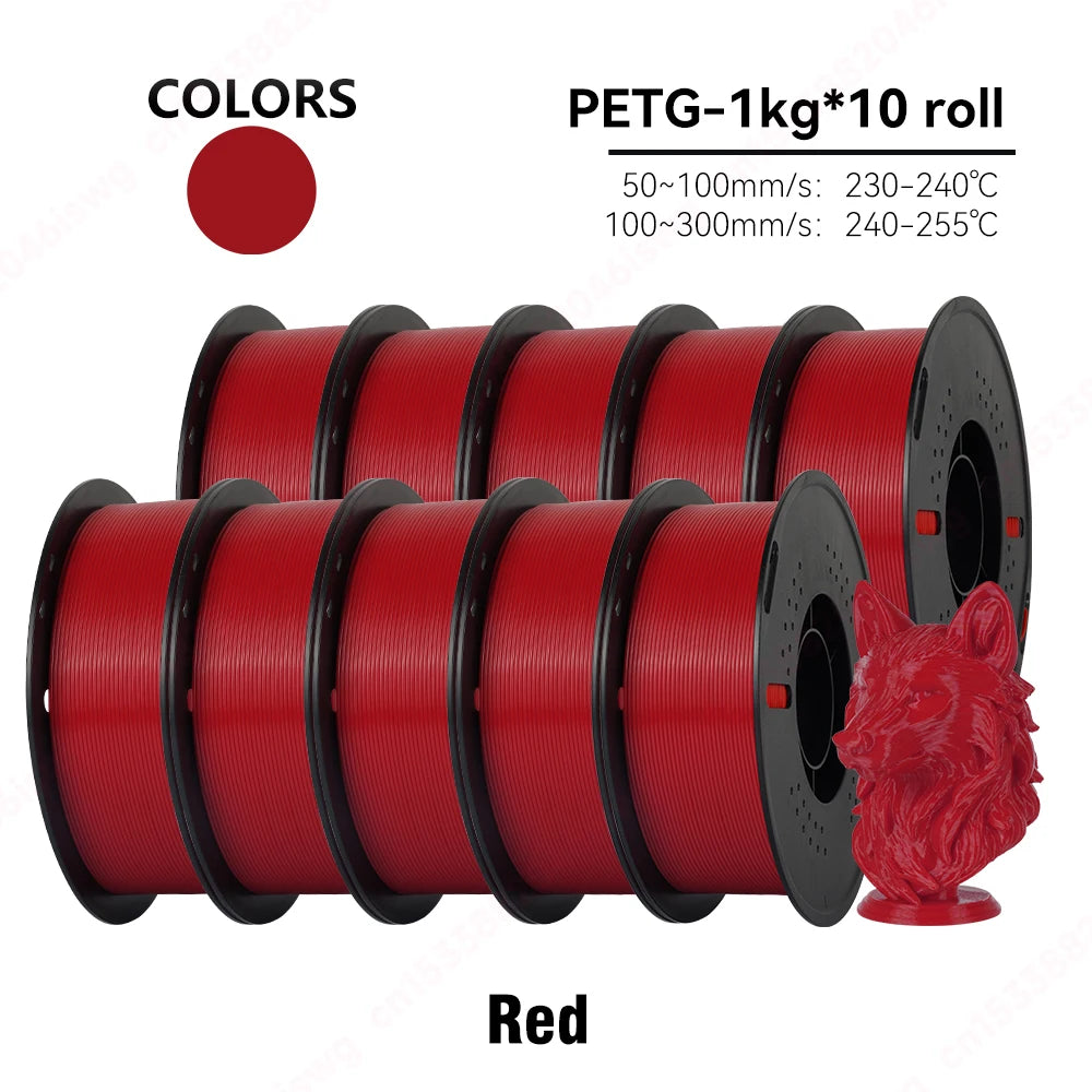 Premium PETG Filament 1.75mm | Eco-Friendly & Durable | 1KG, 5KG, 10KG
