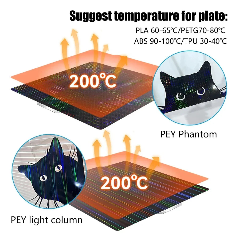 Double-Sided Textured PEI & PET Build Plate | For Bambu Lab (257x257mm)