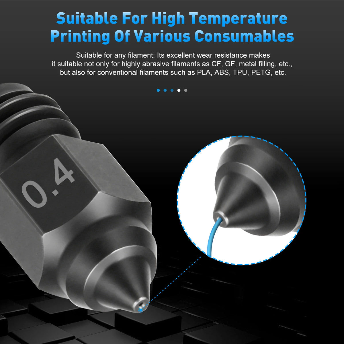 Hardened Steel Nozzle Kit | For Creality Ender 5 Max