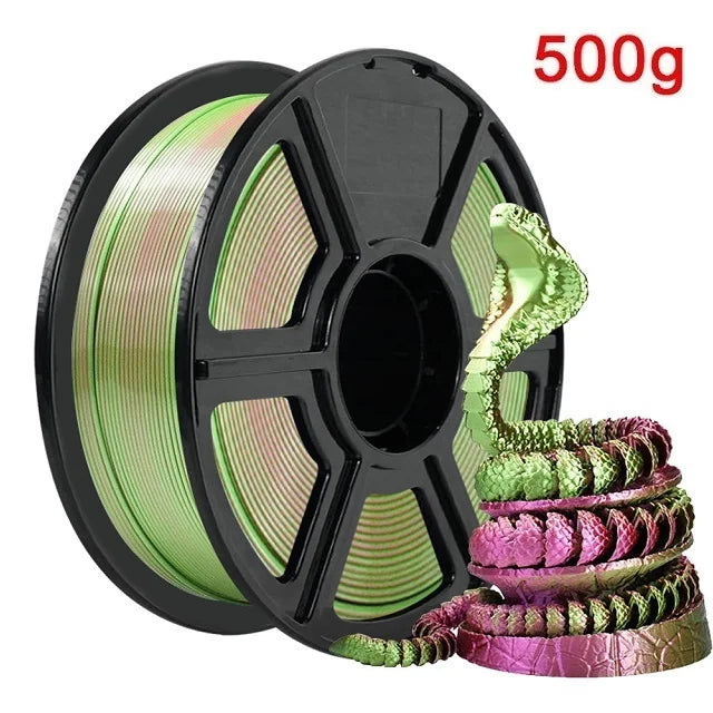 Organic Dual Color Silk PLA Filament 1.75mm | Two-Tone Pearlescent Finish