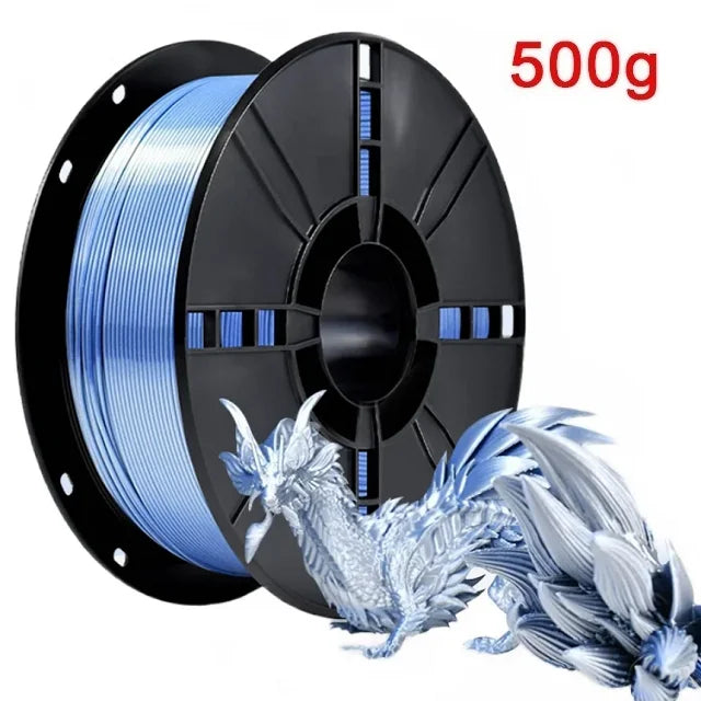 Organic Dual Color Silk PLA Filament 1.75mm | Two-Tone Pearlescent Finish