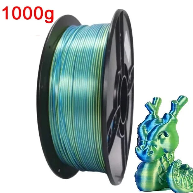 Organic Dual Color Silk PLA Filament 1.75mm | Two-Tone Pearlescent Finish