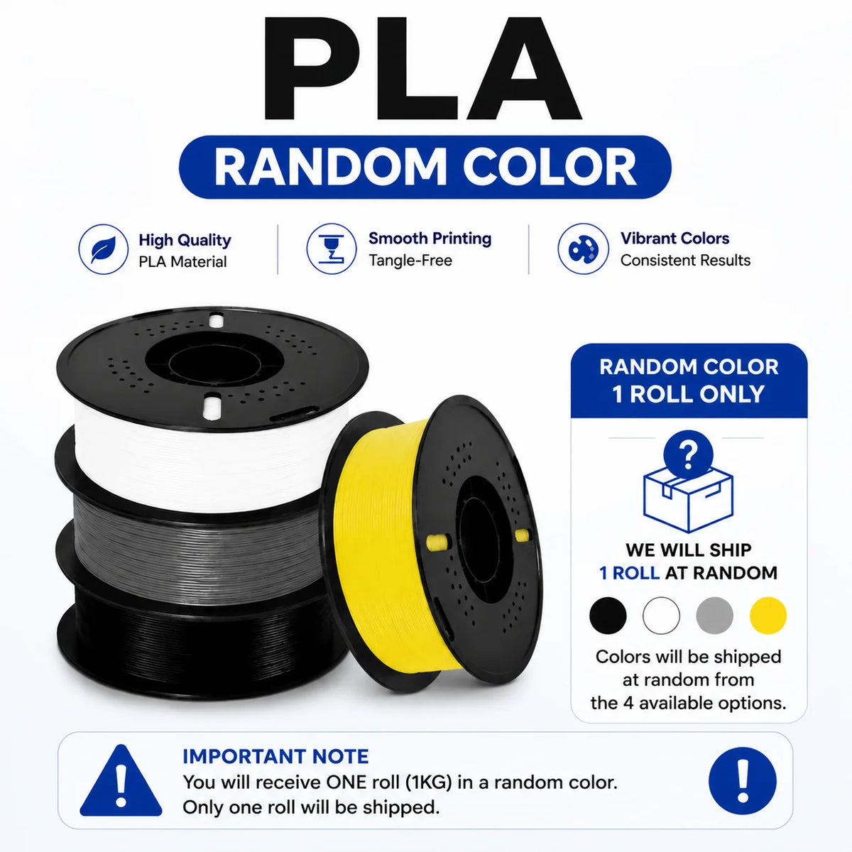 Premium PLA Filament 1.75mm | Eco-Friendly & Tough | 1KG Roll