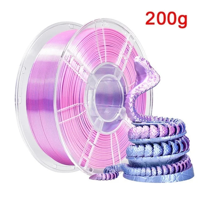 Premium Dual Color Silk PLA Filament 1.75mm | 200g | Two-Tone Finish