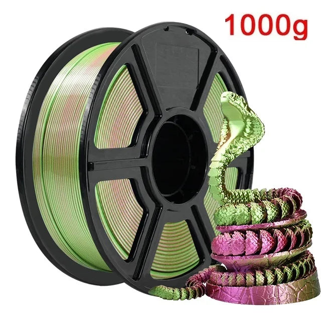 Organic Dual Color Silk PLA Filament 1.75mm | Two-Tone Pearlescent Finish
