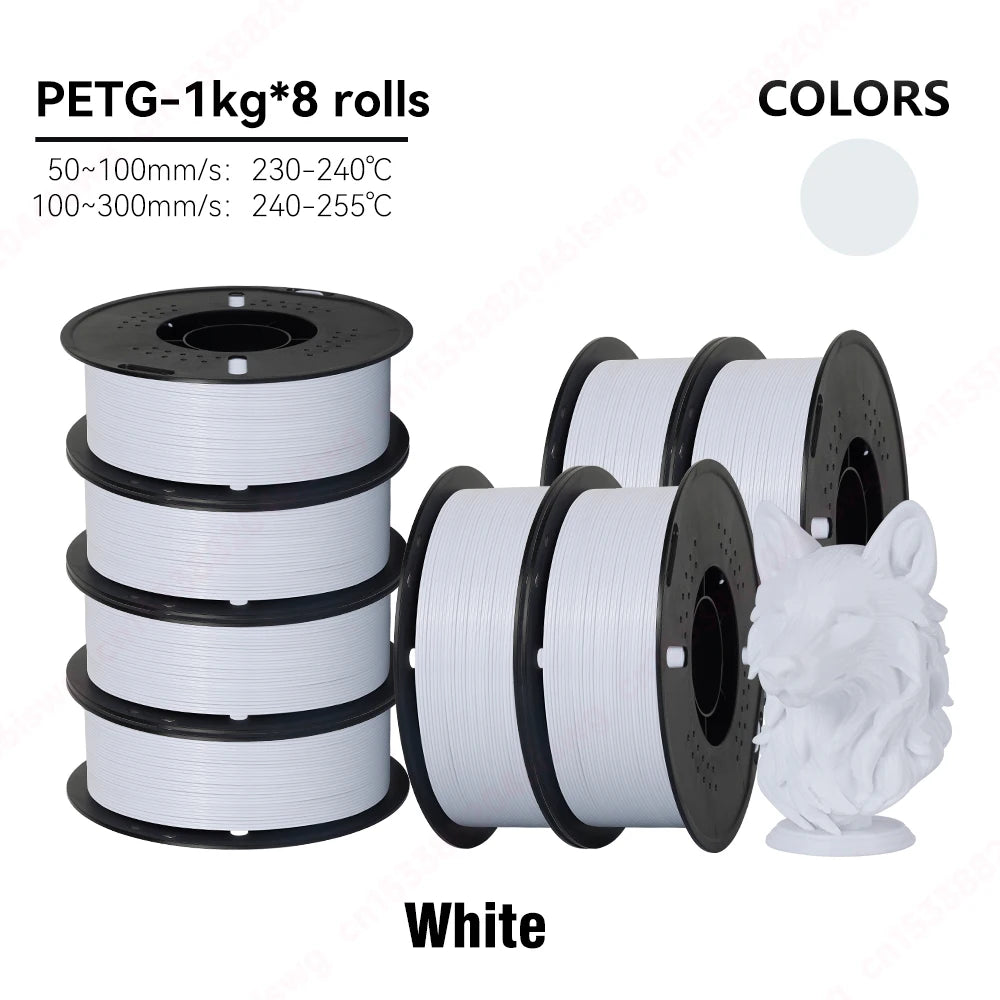 PETG 3D Printer Filament 1.75mm | 1KG/4KG/8KG Roll