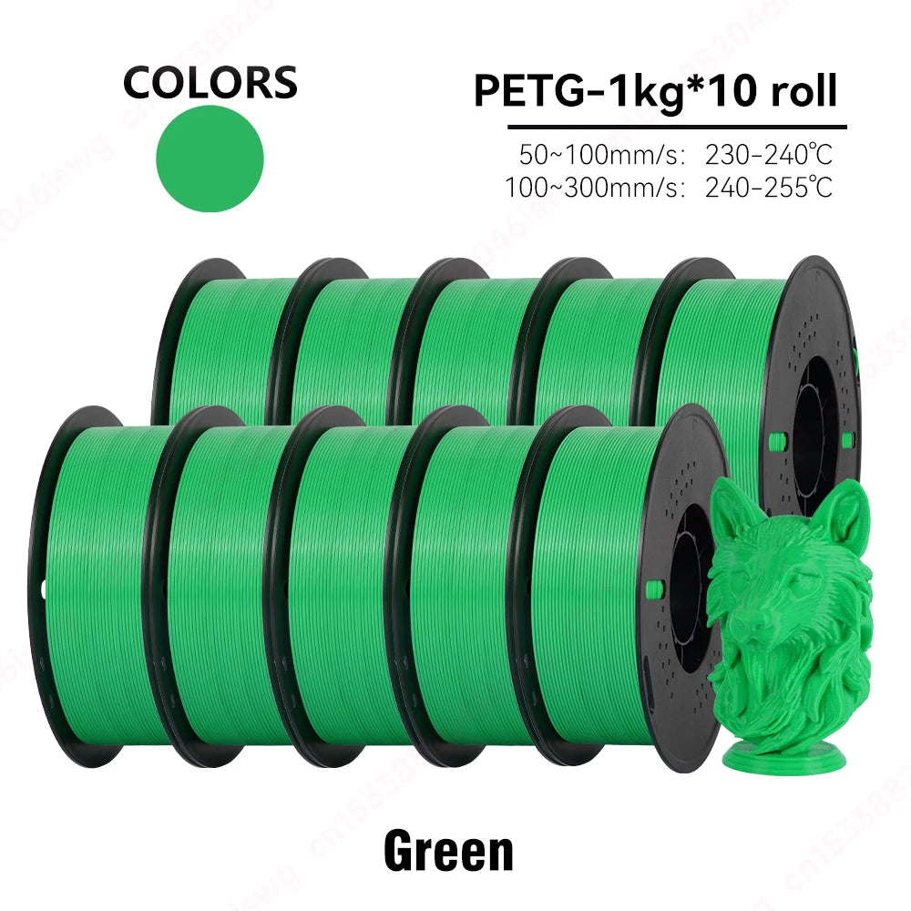 Premium PETG Filament 1.75mm | Eco-Friendly & Durable | 1KG, 5KG, 10KG
