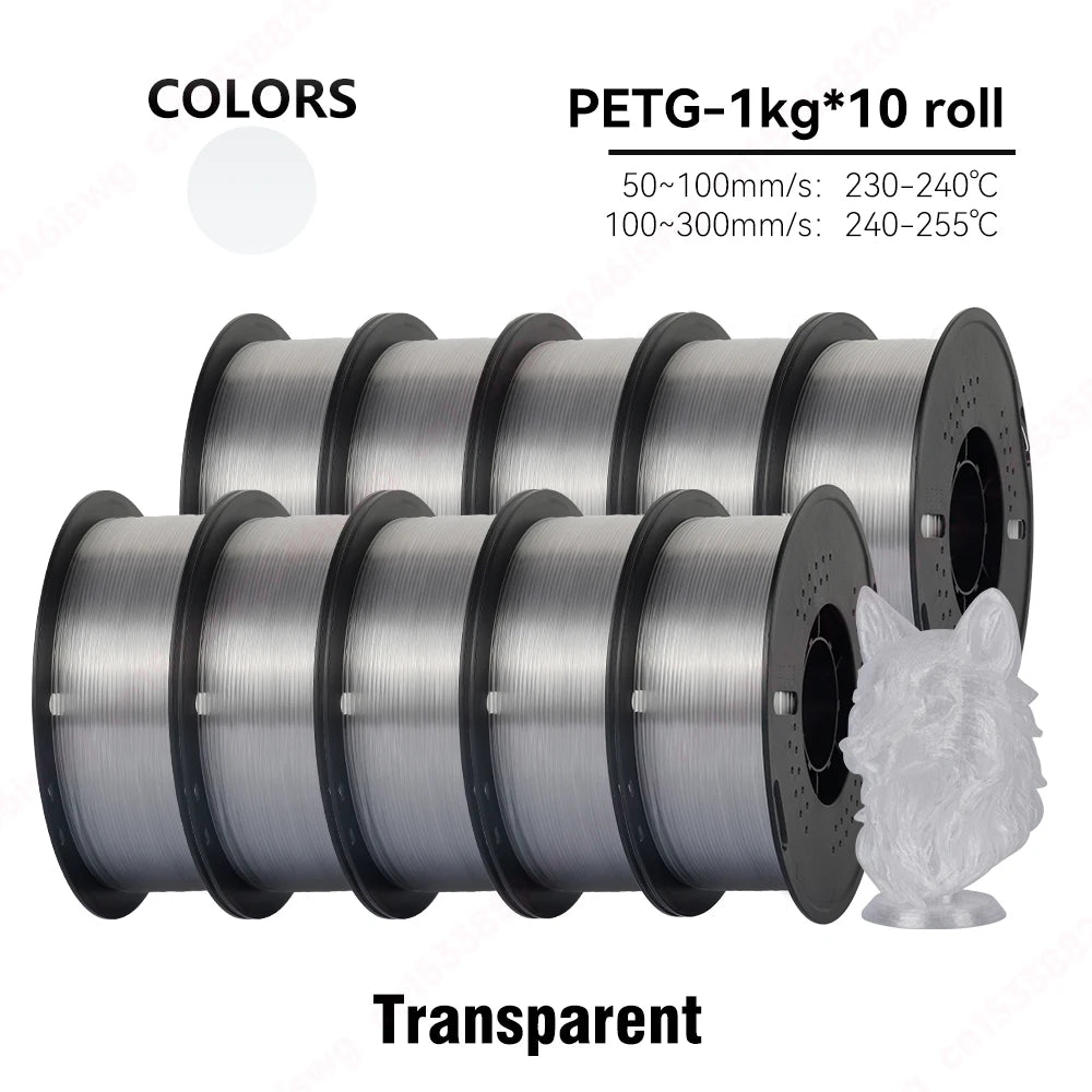 Premium PETG Filament 1.75mm | Eco-Friendly & Durable | 1KG, 5KG, 10KG