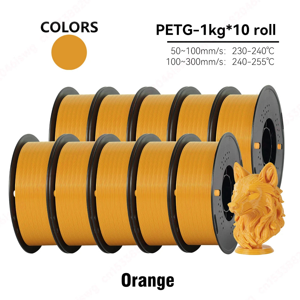 Premium PETG Filament 1.75mm | Eco-Friendly & Durable | 1KG, 5KG, 10KG