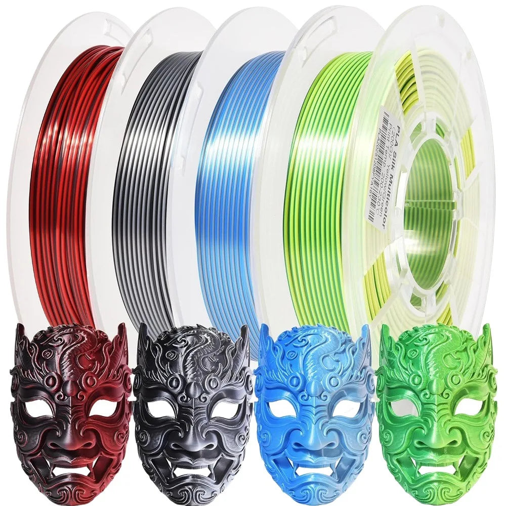 Organic Dual Color Silk PLA Filament 1.75mm | Two-Tone Pearlescent Finish