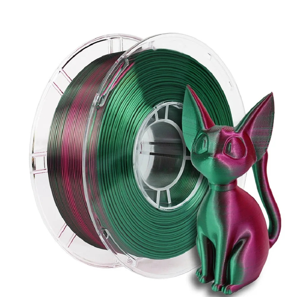 Organic Dual Color Silk PLA Filament 1.75mm | Two-Tone Pearlescent Finish