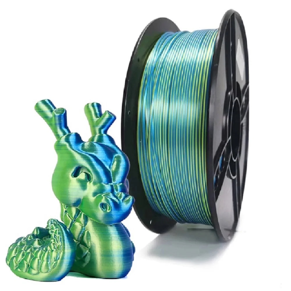 Organic Dual Color Silk PLA Filament 1.75mm | Two-Tone Pearlescent Finish