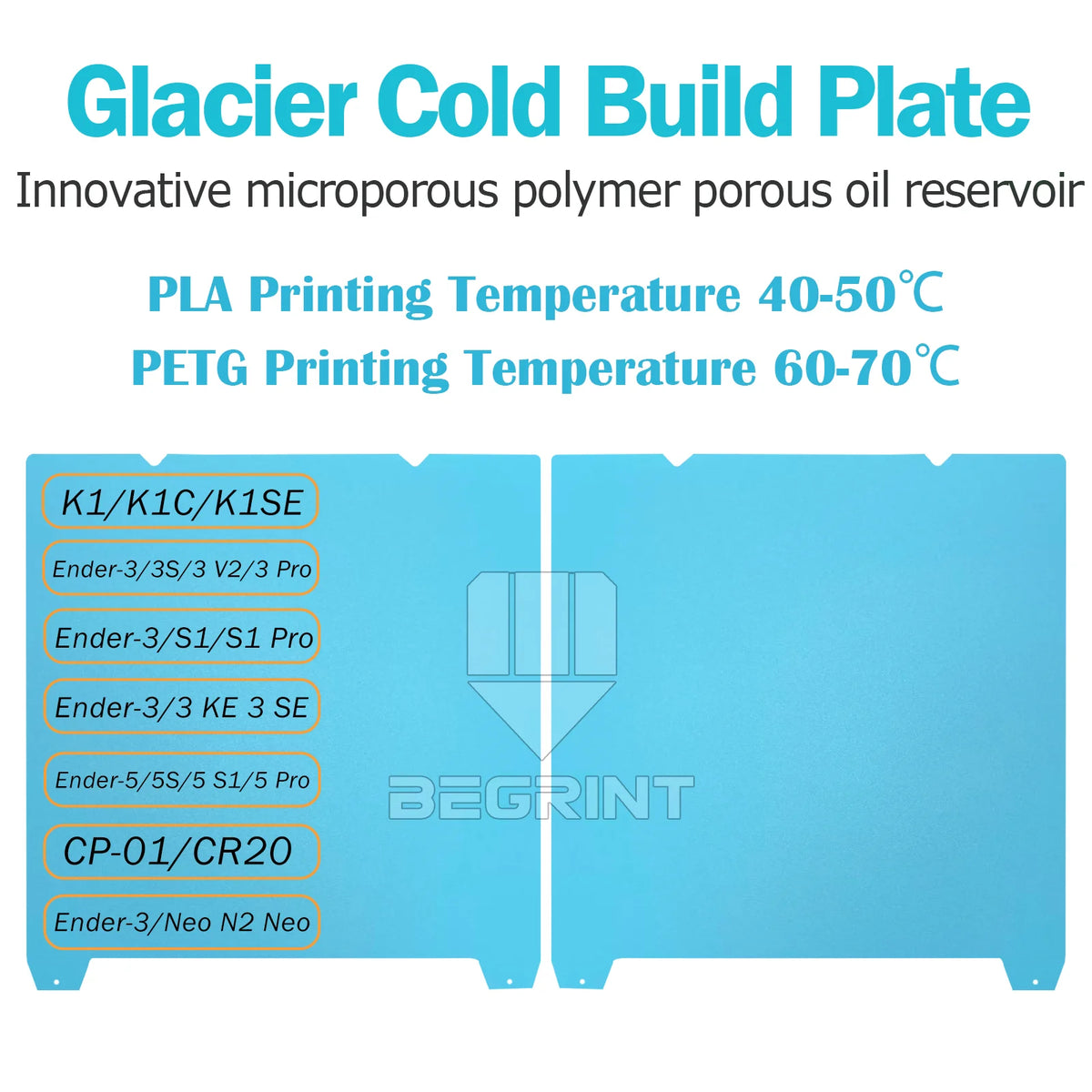 No Glue Needed Cold Plate | Smooth Build Surface