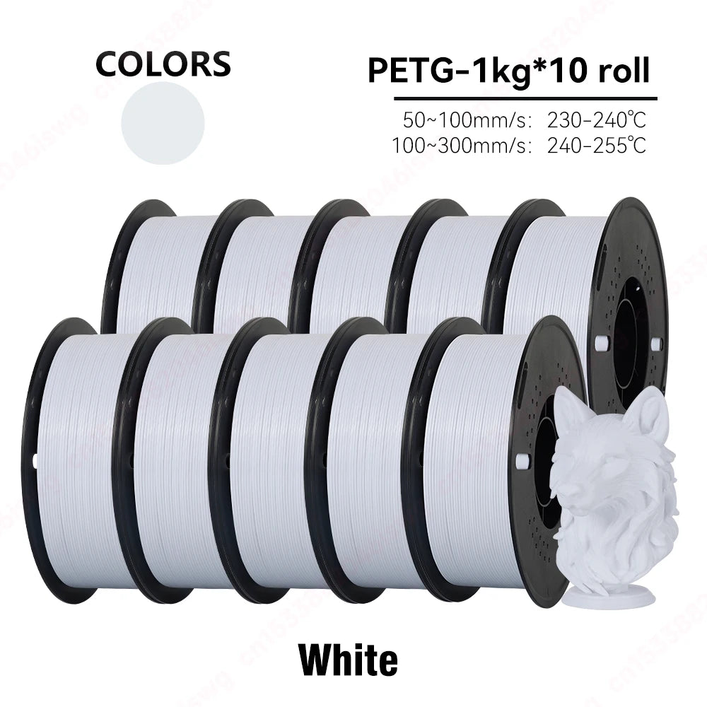 Premium PETG Filament 1.75mm | Eco-Friendly & Durable | 1KG, 5KG, 10KG