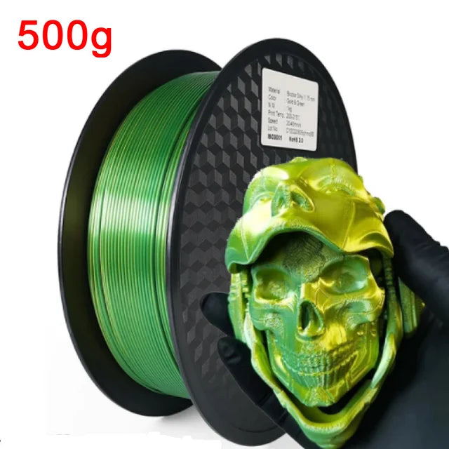 Organic Dual Color Silk PLA Filament 1.75mm | Two-Tone Pearlescent Finish