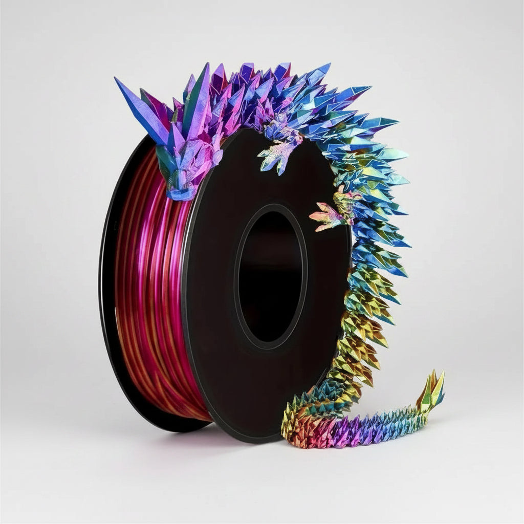 Premium Tricolor Silk PLA Filament 1.75mm | Color-Shifting Finish