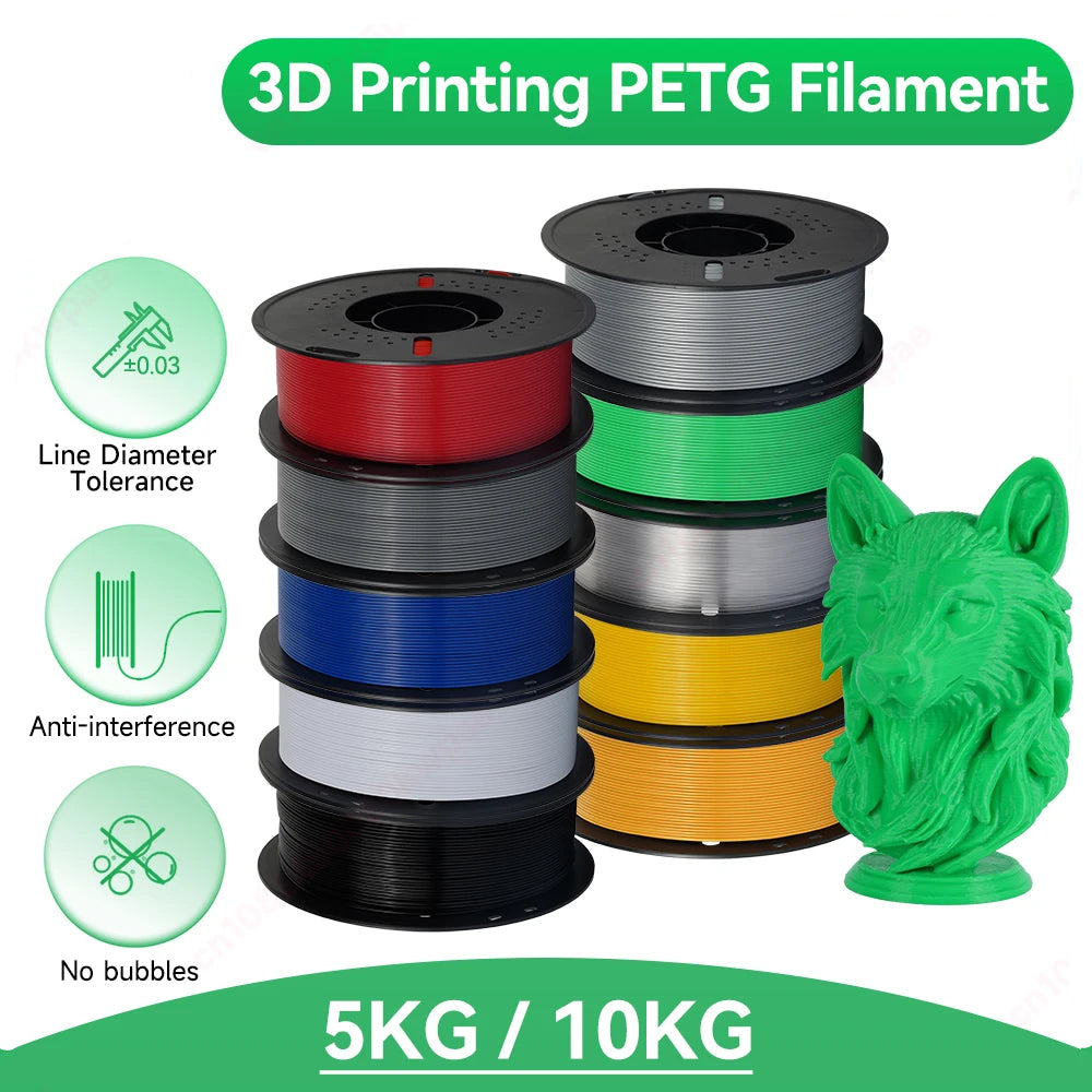 Premium PETG Filament 1.75mm | Neatly Wound | 5KG & 10KG Bulk Bundles