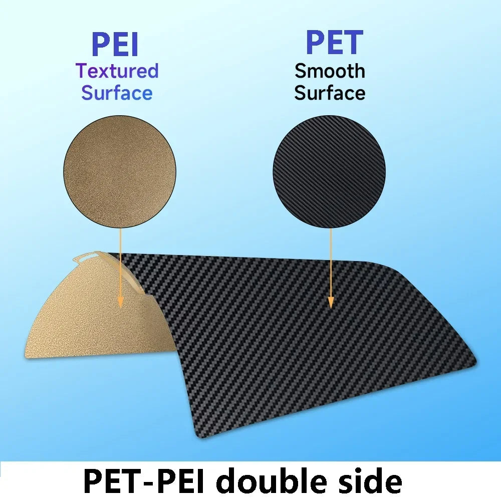 Double-Sided Textured PEI & PET Build Plate | For Bambu Lab (257x257mm)
