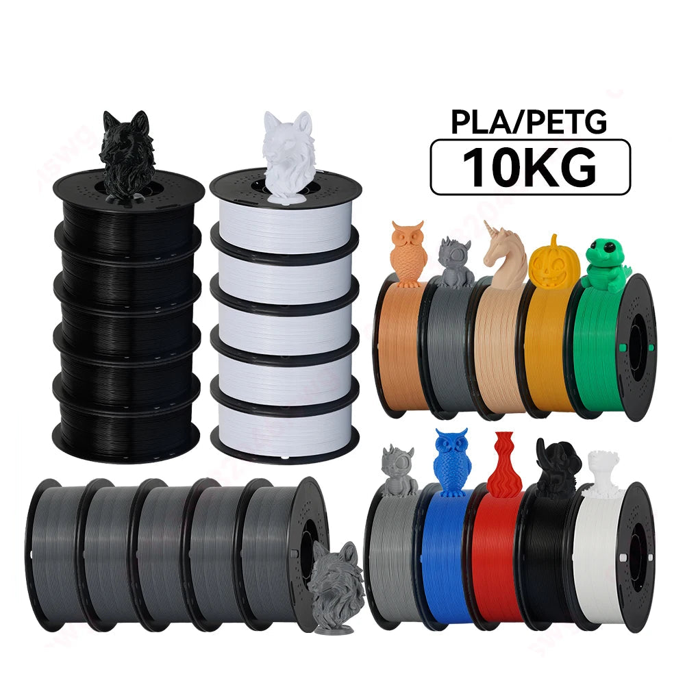 10KG PLA & PETG Filament Bundle 1.75mm | High Precision ±0.03mm | Fast Shipping