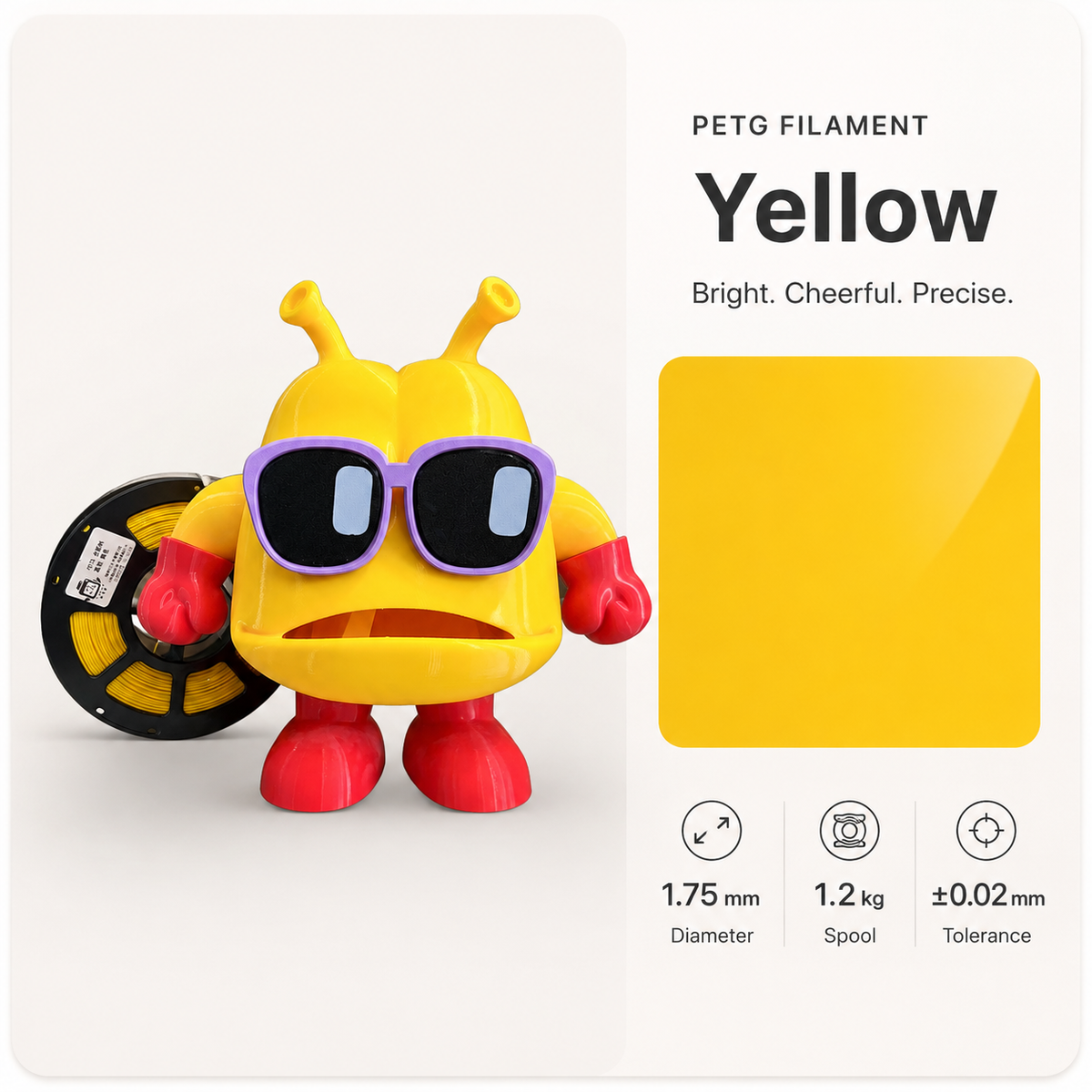 Everyday Essential PETG 3D Filament 1.75mm - Classic Finish (1KG)
