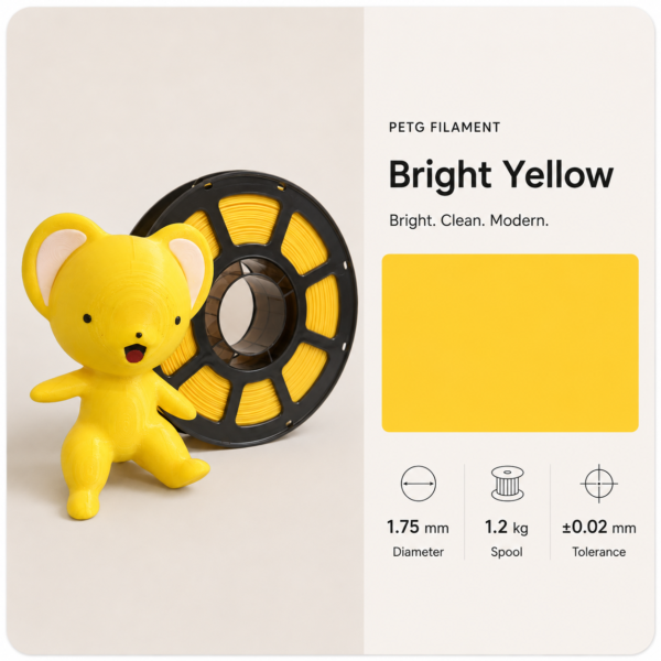Standard PETG 3D Filament 1.75mm - Matte Finish (1KG)