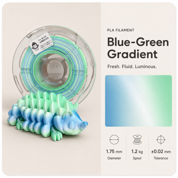 Premium PLA 3D Filament 1.75mm - Dual-Color Finish (1KG)