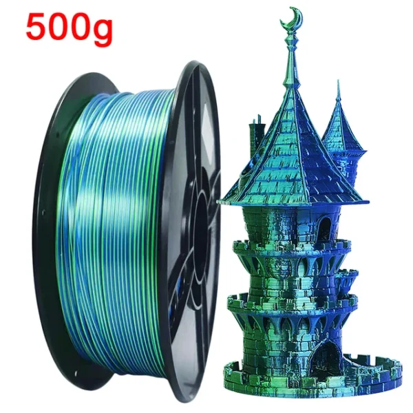 Premium Dual Color Silk PLA Filament 1.75mm | 200g-1KG | Two-Tone Finish