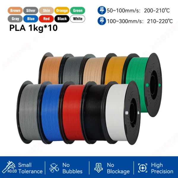 5KG/10KG PLA & PETG Filament Bundle 1.75mm | High Precision ±0.03mm