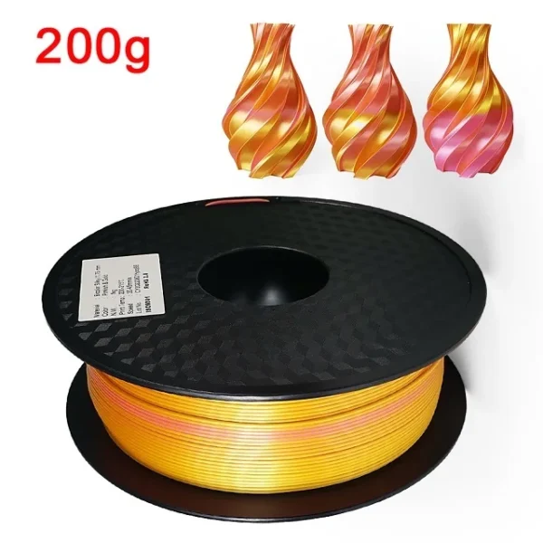 S2d8a5a569a49443582ba8f13d8a71209F.webp Premium 100-200G Tricolor Silk PLA Filament 1.75mm | Tri-Color Pearlescent