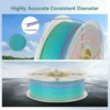 Premium Matte Rainbow PLA Filament 1.75mm | Frosted Finish | 1kg