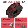 Premium Dual Color Silk PLA Filament 1.75mm | 200g-1KG | Two-Tone Finish