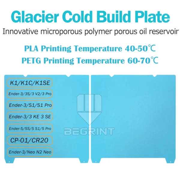 No Glue Needed Cold Plate | Smooth Build Surface