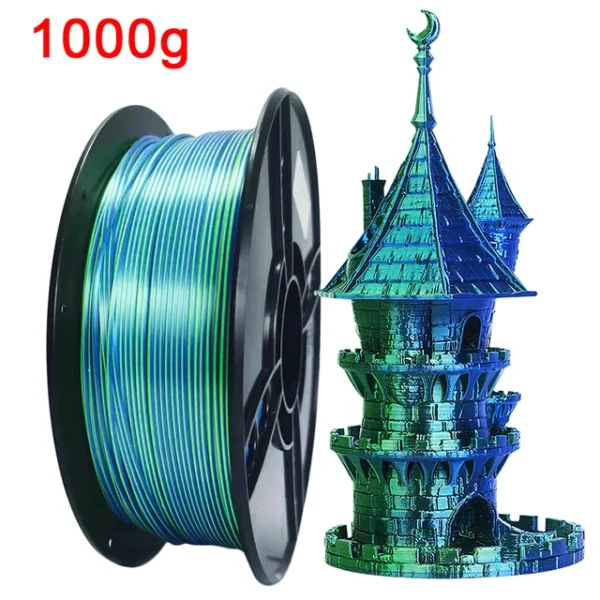 Premium Dual Color Silk PLA Filament 1.75mm | 200g-1KG | Two-Tone Finish