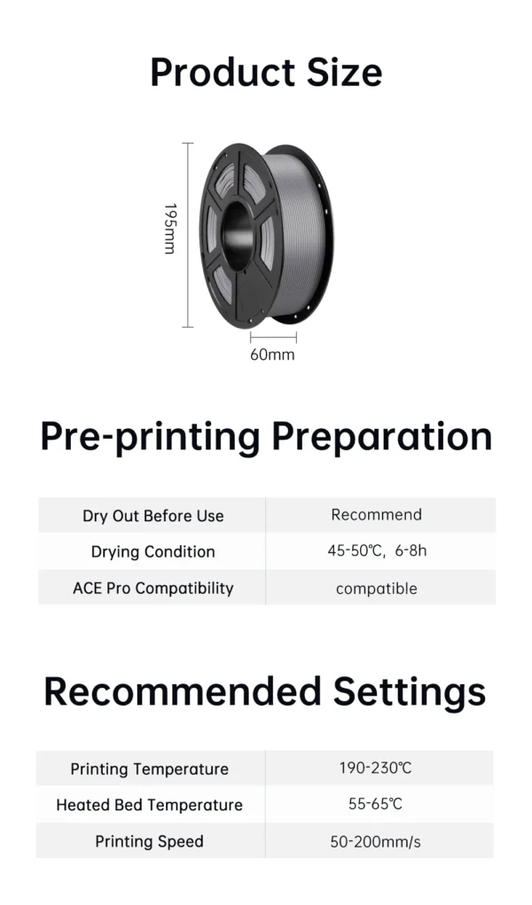 S9b447173be0c47d0a12d6e096722c3dbu.webp Premium PLA Filament 1.75mm | Universal FDM Material | 1KG Roll
