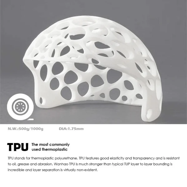 Premium 1KG TPU Flexible Filament 1.75mm | 95A Hardness | Glow Effect