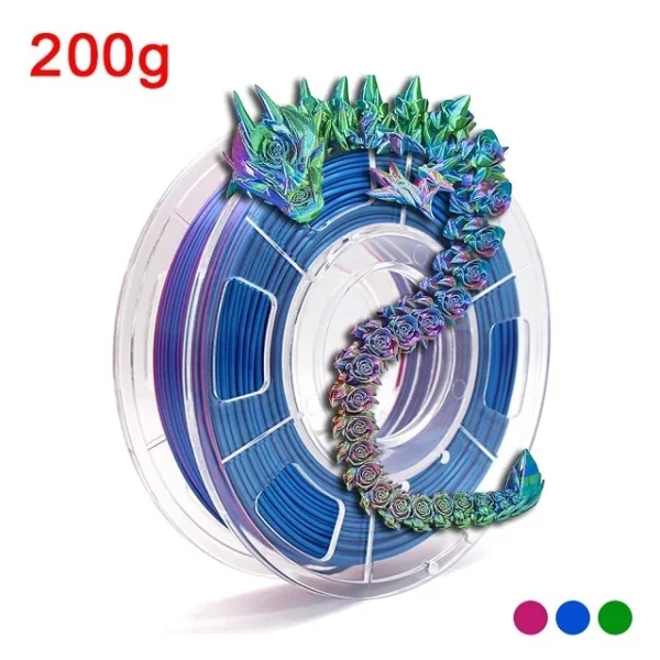 Saaf8041fdee4457d81e87485e2d2f9b9x.webp Premium 100-200G Tricolor Silk PLA Filament 1.75mm | Tri-Color Pearlescent