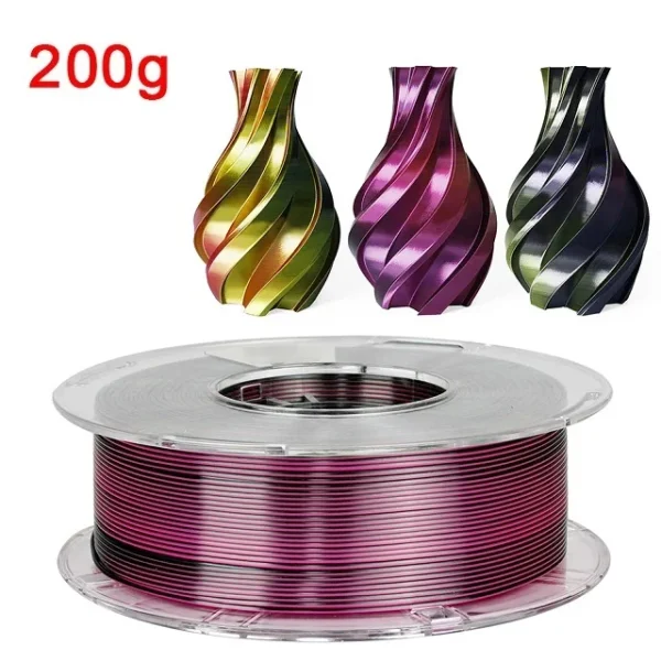 Sba588d0831424beb9a40f23c09bc7a39j.webp Premium 100-200G Tricolor Silk PLA Filament 1.75mm | Tri-Color Pearlescent