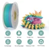 Premium Matte Rainbow PLA Filament 1.75mm | Frosted Finish | 1kg