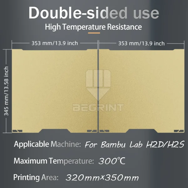 Double-Sided Build Plate | For Bambu Lab X1/P1/A1 (257x257mm)